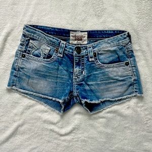 Big Star Liv Western Cowgirl Jean Shorts 29